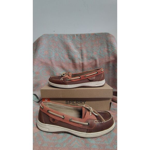 Sperry Women's Angelfish Varsity Brown Memory Foam Casual Boat Shoes Size 9M - Picture 1 of 7